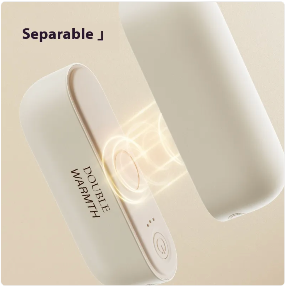 Magnetic Mini Hand Warmer Heating Pad – Dual Snap-Split Design